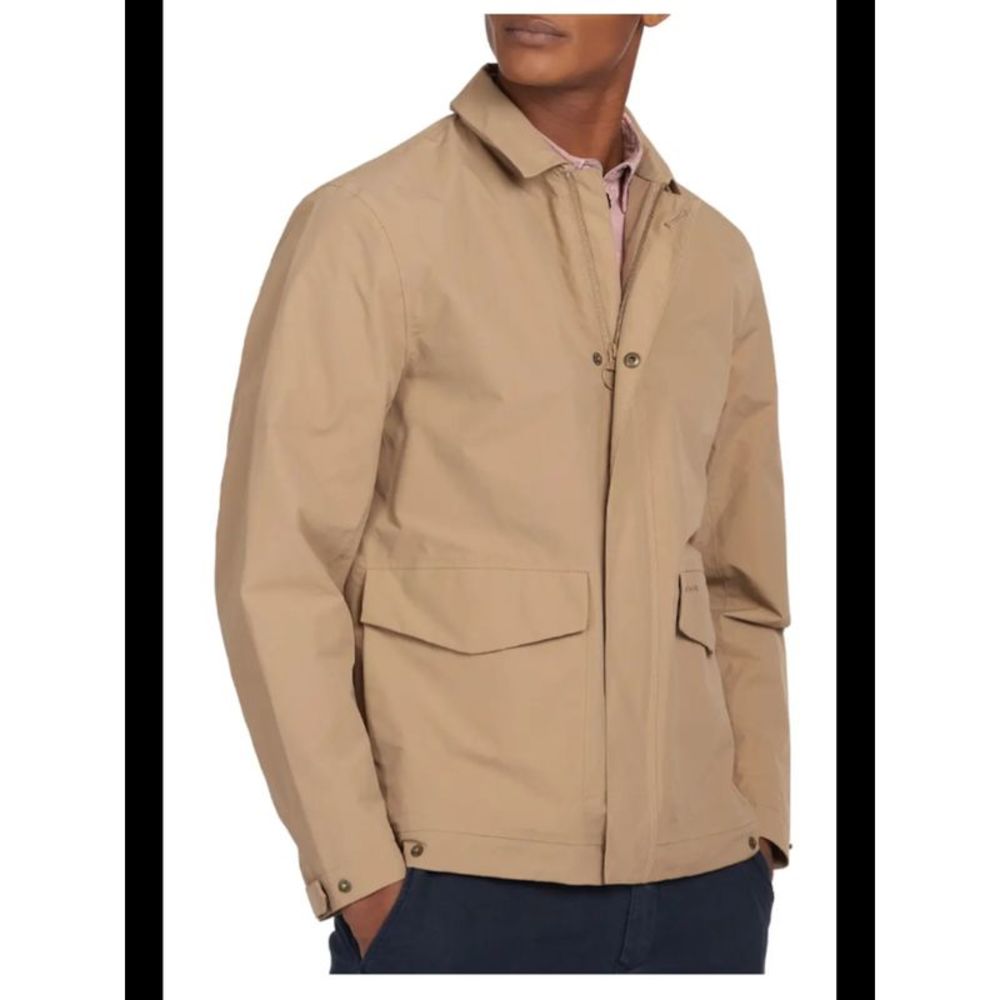BARBOUR Mens Quendle Beige Mesh Zip Up Jacket S